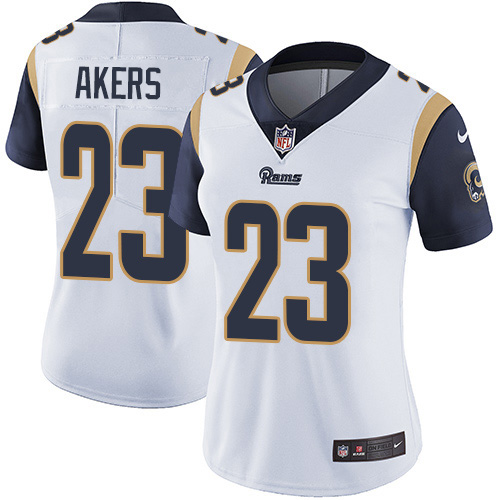 Nike Rams #23 Cam Akers White Women's Stitched NFL Vapor Untouchable Limited Jersey
