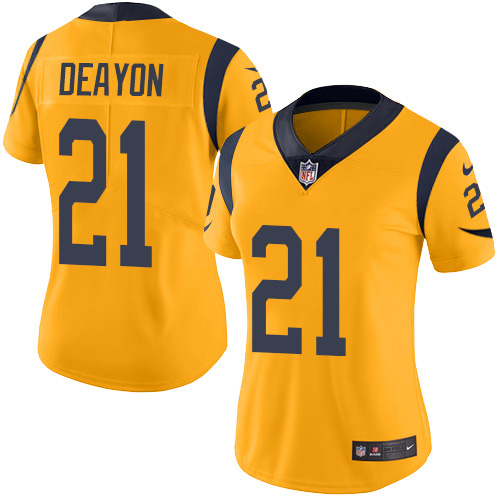 Nike Rams #21 Donte Deayon Gold Women's Stitched NFL Limited Rush Jersey