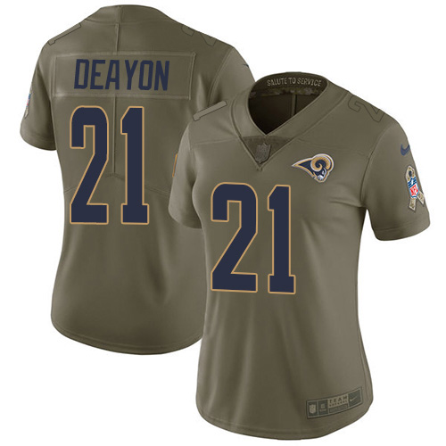 Nike Rams #21 Donte Deayon Olive Women's Stitched NFL Limited 2017 Salute To Service Jersey