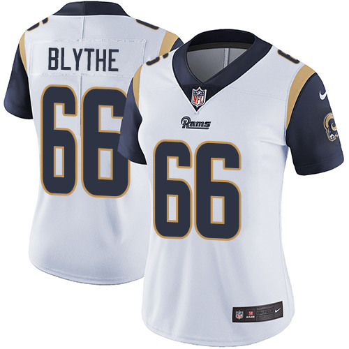 Nike Rams #66 Austin Blythe White Women's Stitched NFL Vapor Untouchable Limited Jersey