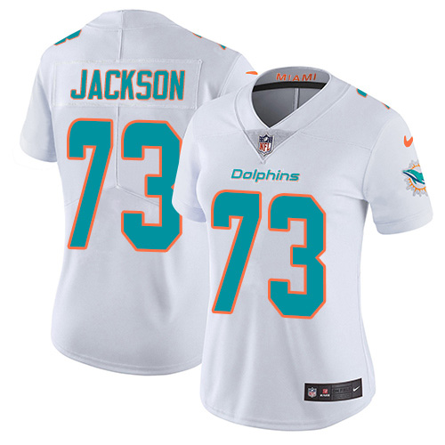 Nike Dolphins #73 Austin Jackson White Women's Stitched NFL Vapor Untouchable Limited Jersey