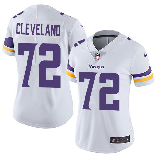 Nike Vikings #72 Ezra Cleveland White Women's Stitched NFL Vapor Untouchable Limited Jersey