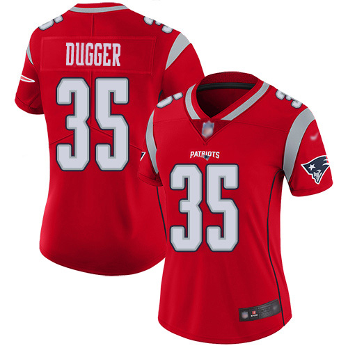 Nike Patriots #35 Kyle Dugger Red Women's Stitched NFL Limited Inverted Legend Jersey Nike Patriots #35 Kyle Dugger Red Women's Stitched NFL Limited Inverted Legend Jersey