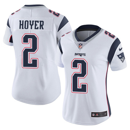 Nike Patriots #2 Brian Hoyer White Women's Stitched NFL Vapor Untouchable Limited Jersey