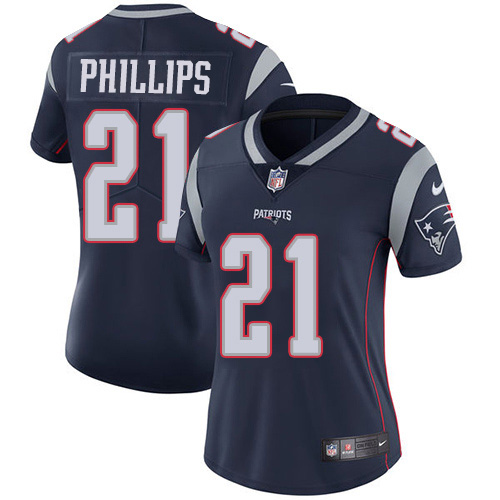 Nike Patriots #21 Adrian Phillips Navy Blue Team Color Women's Stitched NFL Vapor Untouchable Limited Jersey
