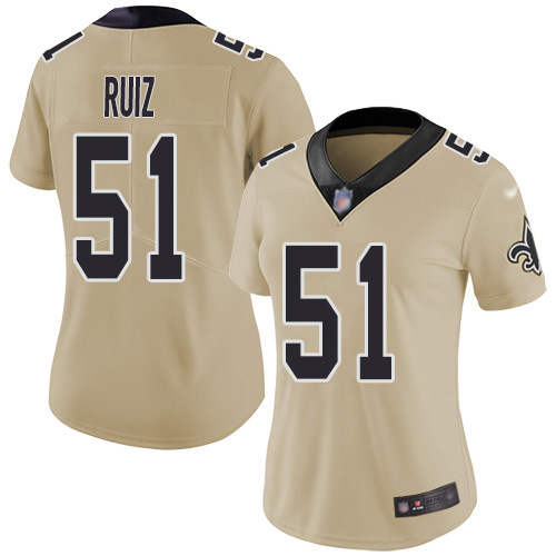 Nike Saints #51 Cesar Ruiz Gold Women's Stitched NFL Limited Inverted Legend Jersey Nike Saints #51 Cesar Ruiz Gold Women's Stitched NFL Limited Inverted Legend Jersey