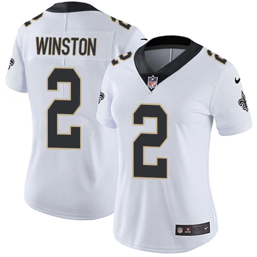 Nike Saints #2 Jameis Winston White Women's Stitched NFL Vapor Untouchable Limited Jersey