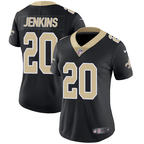 Nike Saints #20 Janoris Jenkins Black Team Color Women's Stitched NFL Vapor Untouchable Limited Jersey