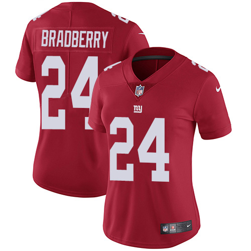 Nike Giants #24 James Bradberry Red Alternate Women's Stitched NFL Vapor Untouchable Limited Jersey Nike Giants #24 James Bradberry Red Alternate Women's Stitched NFL Vapor Untouchable Limited Jersey