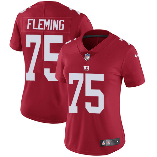 Nike Giants #75 Cameron Fleming Red Alternate Women's Stitched NFL Vapor Untouchable Limited Jersey
