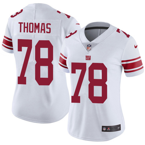 Nike Giants #78 Andrew Thomas White Women's Stitched NFL Vapor Untouchable Limited Jersey