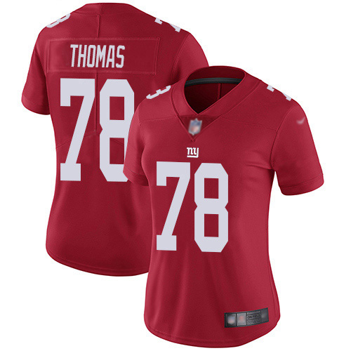 Nike Giants #78 Andrew Thomas Red Women's Stitched NFL Limited Inverted Legend Jersey