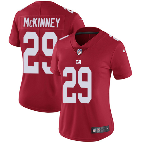 Nike Giants #29 Xavier McKinney Red Alternate Women's Stitched NFL Vapor Untouchable Limited Jersey