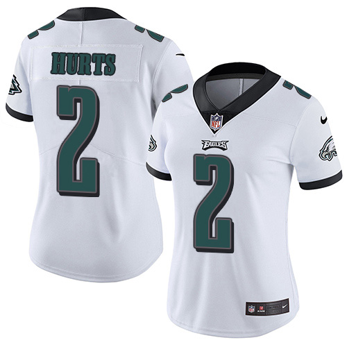 Nike Eagles #2 Jalen Hurts White Women's Stitched NFL Vapor Untouchable Limited Jersey