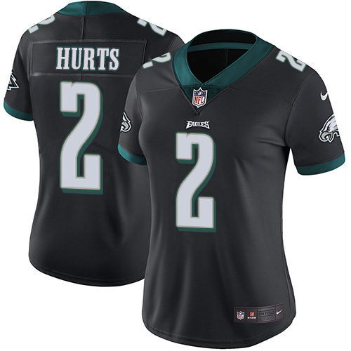 Nike Eagles #2 Jalen Hurts Black Alternate Women's Stitched NFL Vapor Untouchable Limited Jersey