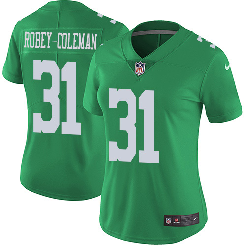Nike Eagles #31 Nickell Robey-Coleman Green Women's Stitched NFL Limited Rush Jersey