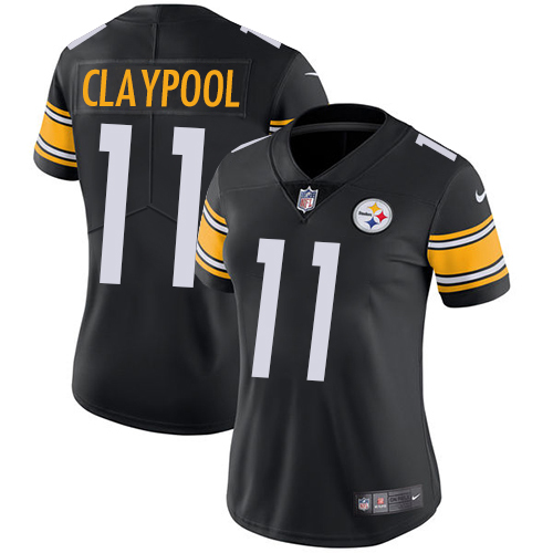 Nike Steelers #11 Chase Claypool Black Team Color Women's Stitched NFL Vapor Untouchable Limited Jersey