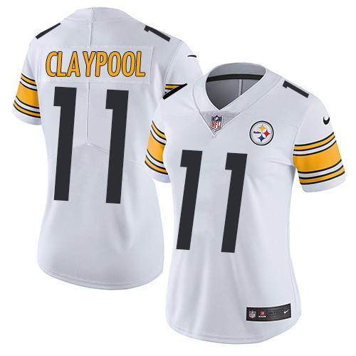 Nike Steelers #11 Chase Claypool White Women's Stitched NFL Vapor Untouchable Limited Jersey