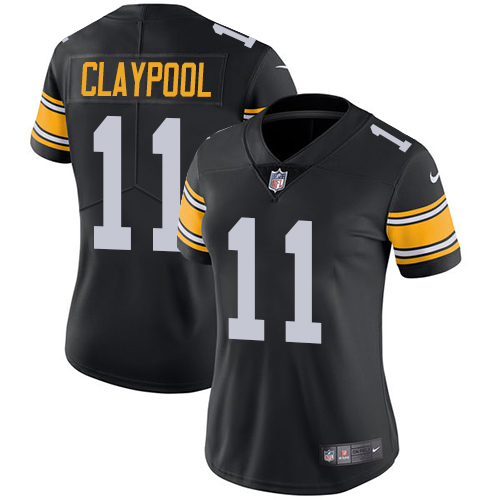 Nike Steelers #11 Chase Claypool Black Alternate Women's Stitched NFL Vapor Untouchable Limited Jersey