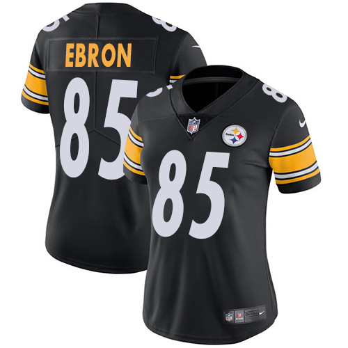 Nike Steelers #85 Eric Ebron Black Team Color Women's Stitched NFL Vapor Untouchable Limited Jersey