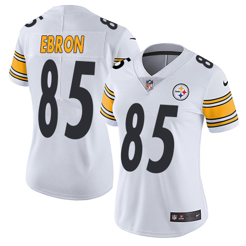 Nike Steelers #85 Eric Ebron White Women's Stitched NFL Vapor Untouchable Limited Jersey
