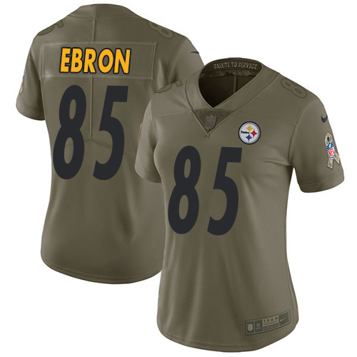 Nike Steelers #85 Eric Ebron Olive Women's Stitched NFL Limited 2017 Salute To Service Jersey Nike Steelers #85 Eric Ebron Olive Women's Stitched NFL Limited 2017 Salute To Service Jersey