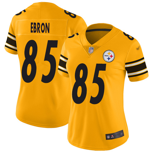 Nike Steelers #85 Eric Ebron Gold Women's Stitched NFL Limited Inverted Legend Jersey