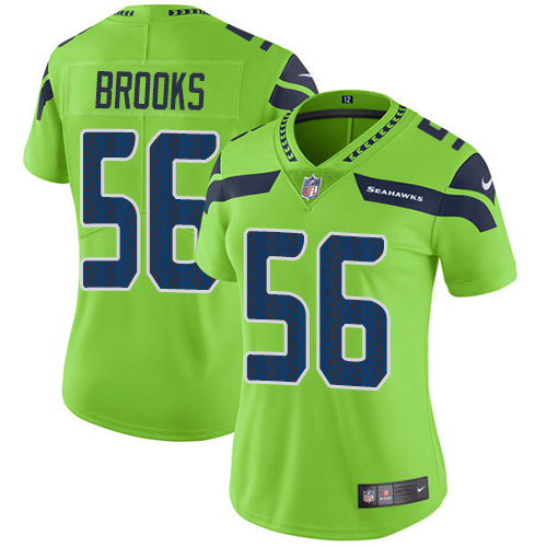Nike Seahawks #56 Jordyn Brooks Green Women's Stitched NFL Limited Rush Jersey