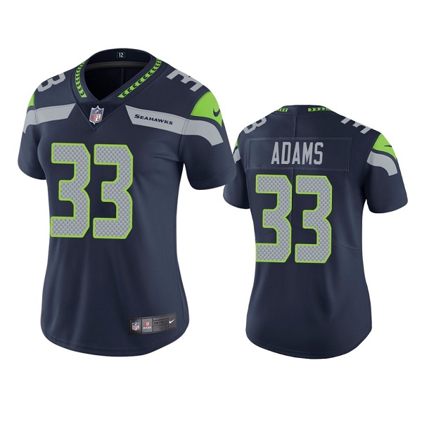 Seattle Seahawks #33 Jamal Adams Women's Navy Vapor Untouchable Limited Stitched Jersey