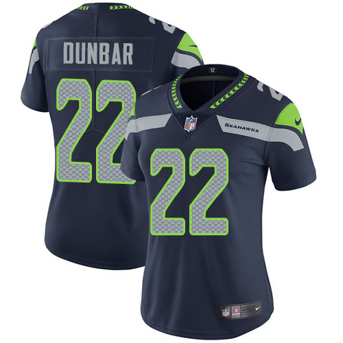 Nike Seahawks #22 Quinton Dunbar Steel Blue Team Color Women's Stitched NFL Vapor Untouchable Limited Jersey Nike Seahawks #22 Quinton Dunbar Steel Blue Team Color Women's Stitched NFL Vapor Untouchable Limited Jersey
