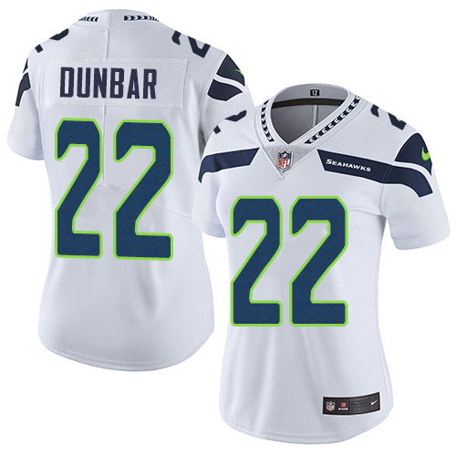 Nike Seahawks #22 Quinton Dunbar White Women's Stitched NFL Vapor Untouchable Limited Jersey