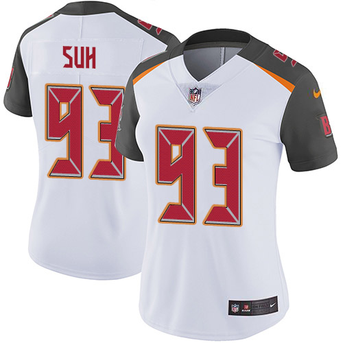 Nike Buccaneers #93 Ndamukong Suh White Women's Stitched NFL Vapor Untouchable Limited Jersey Nike Buccaneers #93 Ndamukong Suh White Women's Stitched NFL Vapor Untouchable Limited Jersey