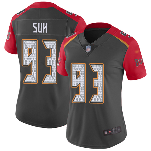 Nike Buccaneers #93 Ndamukong Suh Gray Women's Stitched NFL Limited Inverted Legend Jersey