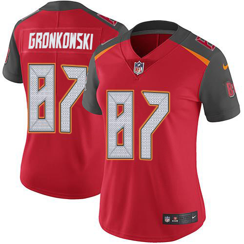 Nike Buccaneers #87 Rob Gronkowski Red Team Color Women's Stitched NFL Vapor Untouchable Limited Jersey