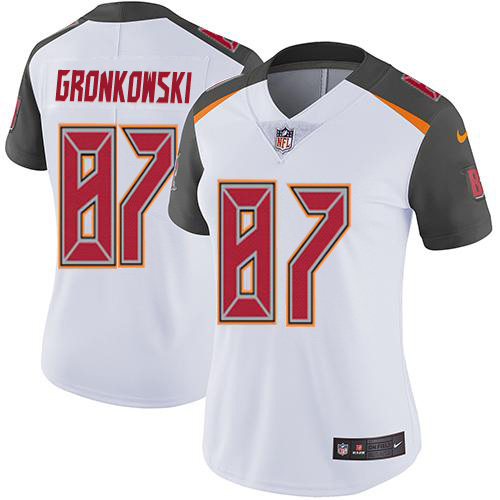 Nike Buccaneers #87 Rob Gronkowski White Women's Stitched NFL Vapor Untouchable Limited Jersey