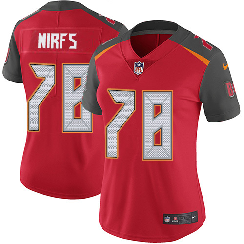 Nike Buccaneers #78 Tristan Wirfs Red Team Color Women's Stitched NFL Vapor Untouchable Limited Jersey