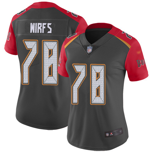 Nike Buccaneers #78 Tristan Wirfs Gray Women's Stitched NFL Limited Inverted Legend Jersey