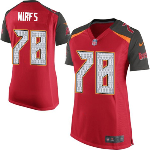 Nike Buccaneers #78 Tristan Wirfs Red Team Color Women's Stitched NFL New Elite Jersey