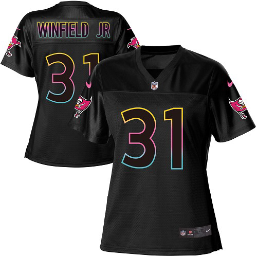 Nike Buccaneers #31 Antoine Winfield Jr. Black Women's NFL Fashion Game Jersey