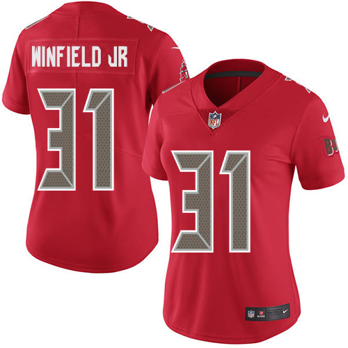 Nike Buccaneers #31 Antoine Winfield Jr. Red Women's Stitched NFL Limited Rush Jersey