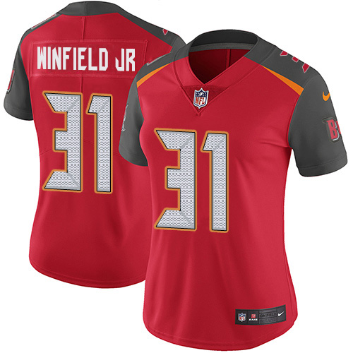 Nike Buccaneers #31 Antoine Winfield Jr. Red Team Color Women's Stitched NFL Vapor Untouchable Limited Jersey