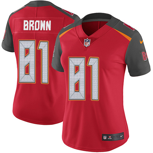 Nike Buccaneers #81 Antonio Brown Red Team Color Women's Stitched NFL Vapor Untouchable Limited Jersey