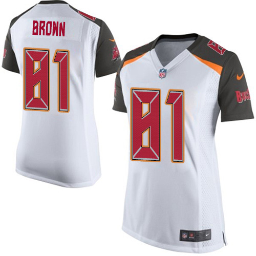 Nike Buccaneers #81 Antonio Brown White Women's Stitched NFL New Elite Jersey