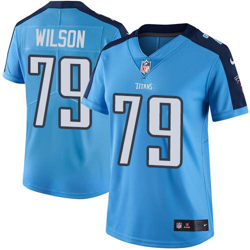 Nike Titans #79 Isaiah Wilson Light Blue Women's Stitched NFL Limited Rush Jersey