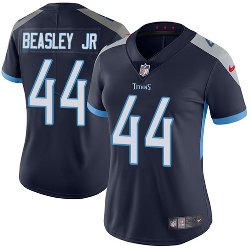 Nike Titans #44 Vic Beasley Jr Navy Blue Team Color Women's Stitched NFL Vapor Untouchable Limited Jersey