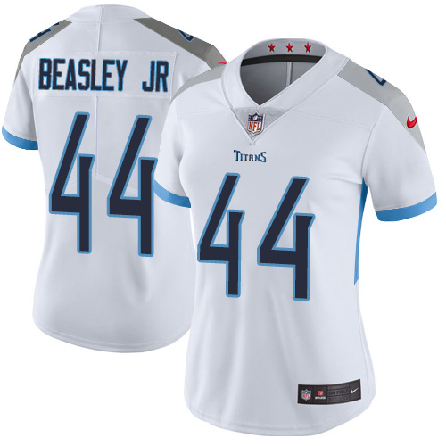 Nike Titans #44 Vic Beasley Jr White Women's Stitched NFL Vapor Untouchable Limited Jersey