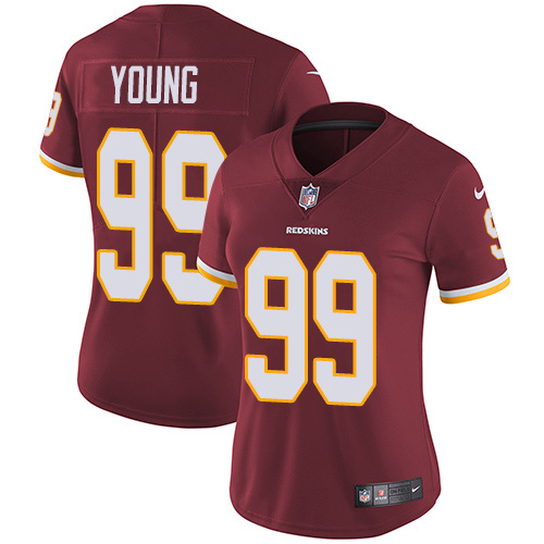 Nike Redskins #99 Chase Young Burgundy Red Team Color Women's Stitched NFL Vapor Untouchable Limited Jersey