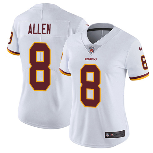 Nike Redskins #8 Kyle Allen White Women's Stitched NFL Vapor Untouchable Limited Jersey