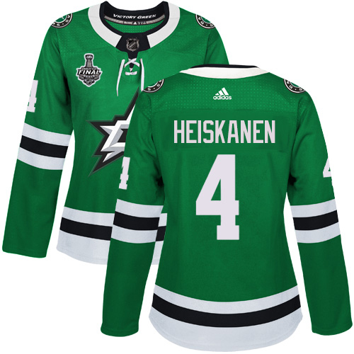 Adidas Stars #4 Miro Heiskanen Green Home Authentic Women's 2020 Stanley Cup Final Stitched NHL Jersey