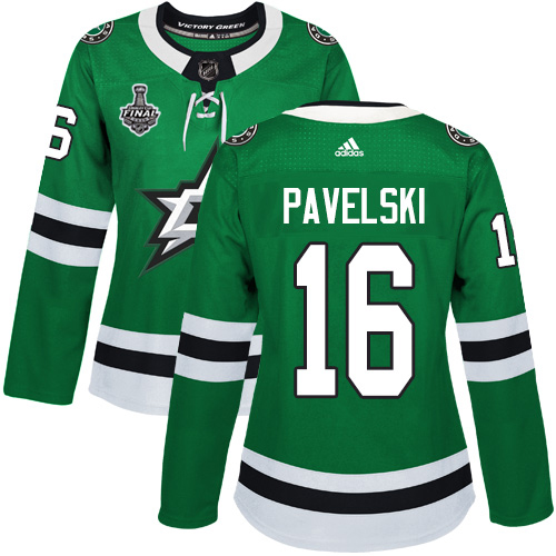 Adidas Stars #16 Joe Pavelski Green Home Authentic Women's 2020 Stanley Cup Final Stitched NHL Jersey